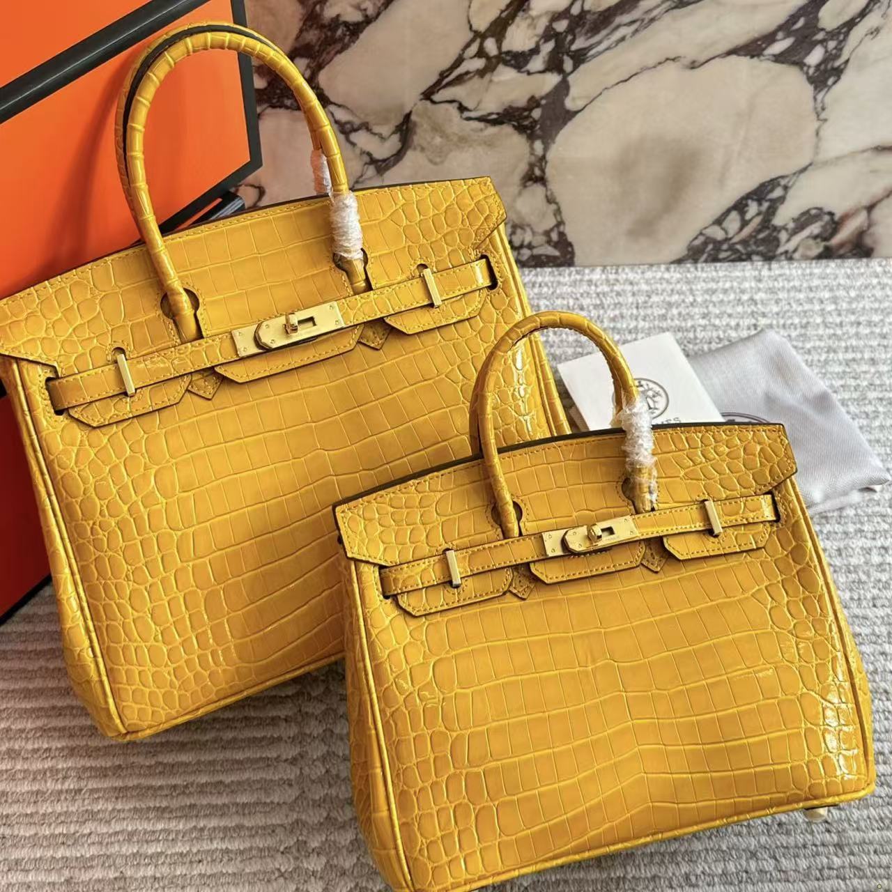 HERME5 クロコダイル型押し牛革ハンドバッグ【50％割引+送料無料】