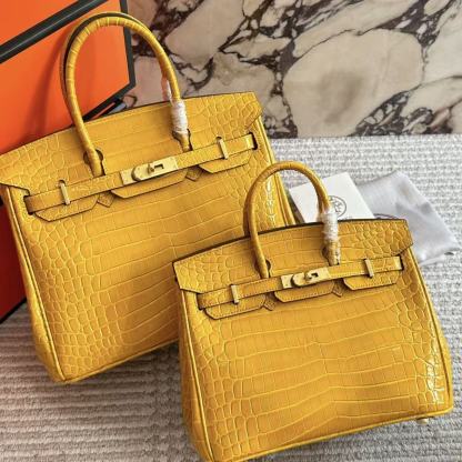 HERME5 クロコダイル型押し牛革ハンドバッグ【50％割引+送料無料】