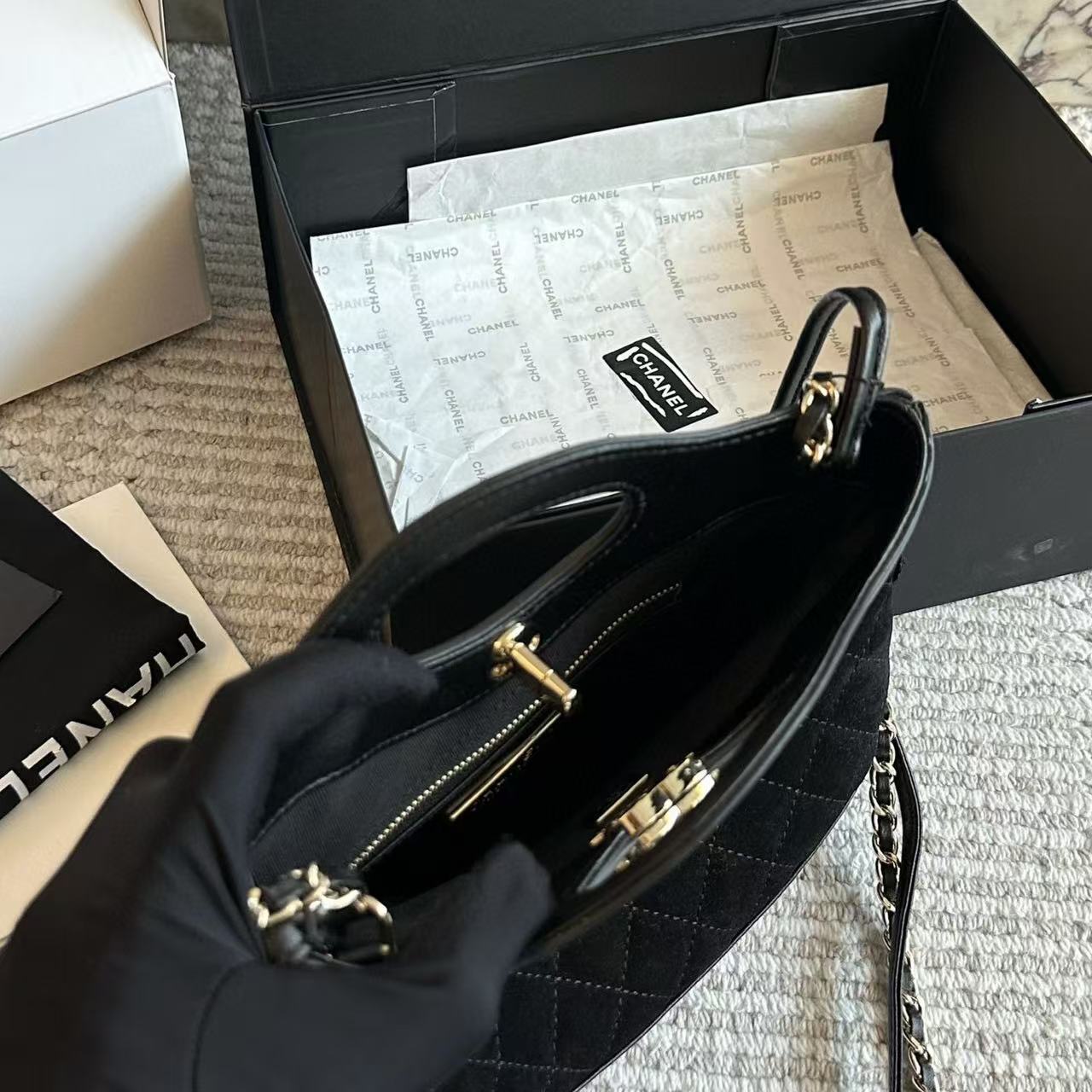 CHANE1 ディアスキンチェーンハンドバッグ【50％割引+送料無料】