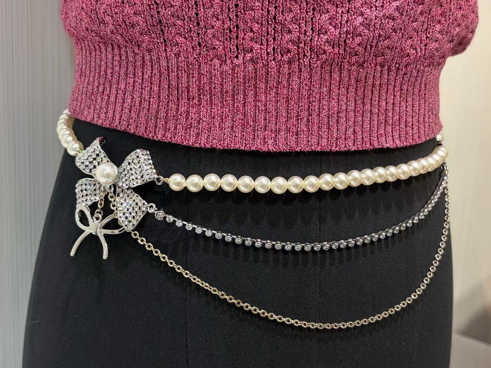 CHANE1 ボウパールウエストチェーン【50％割引+送料無料】