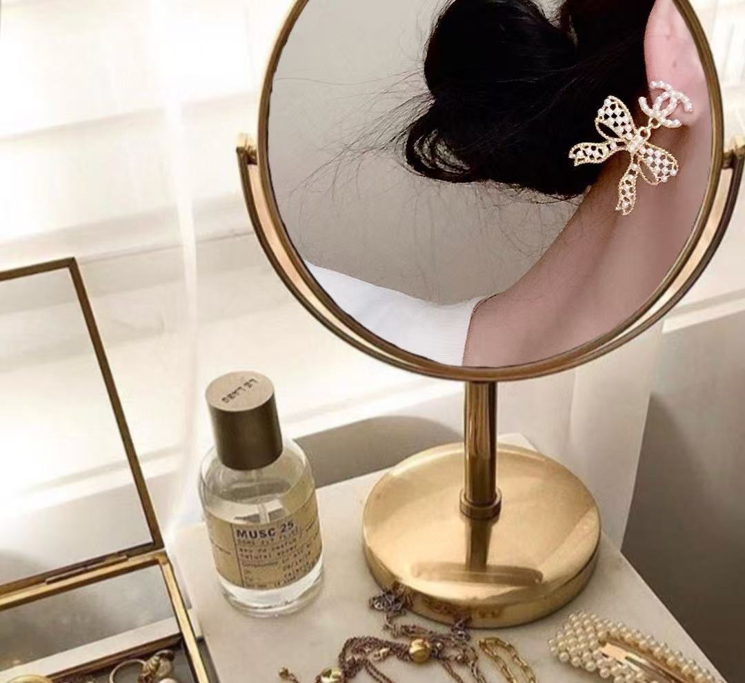 CHANE1 ボウパールスタッドイヤリング【50％割引+送料無料】