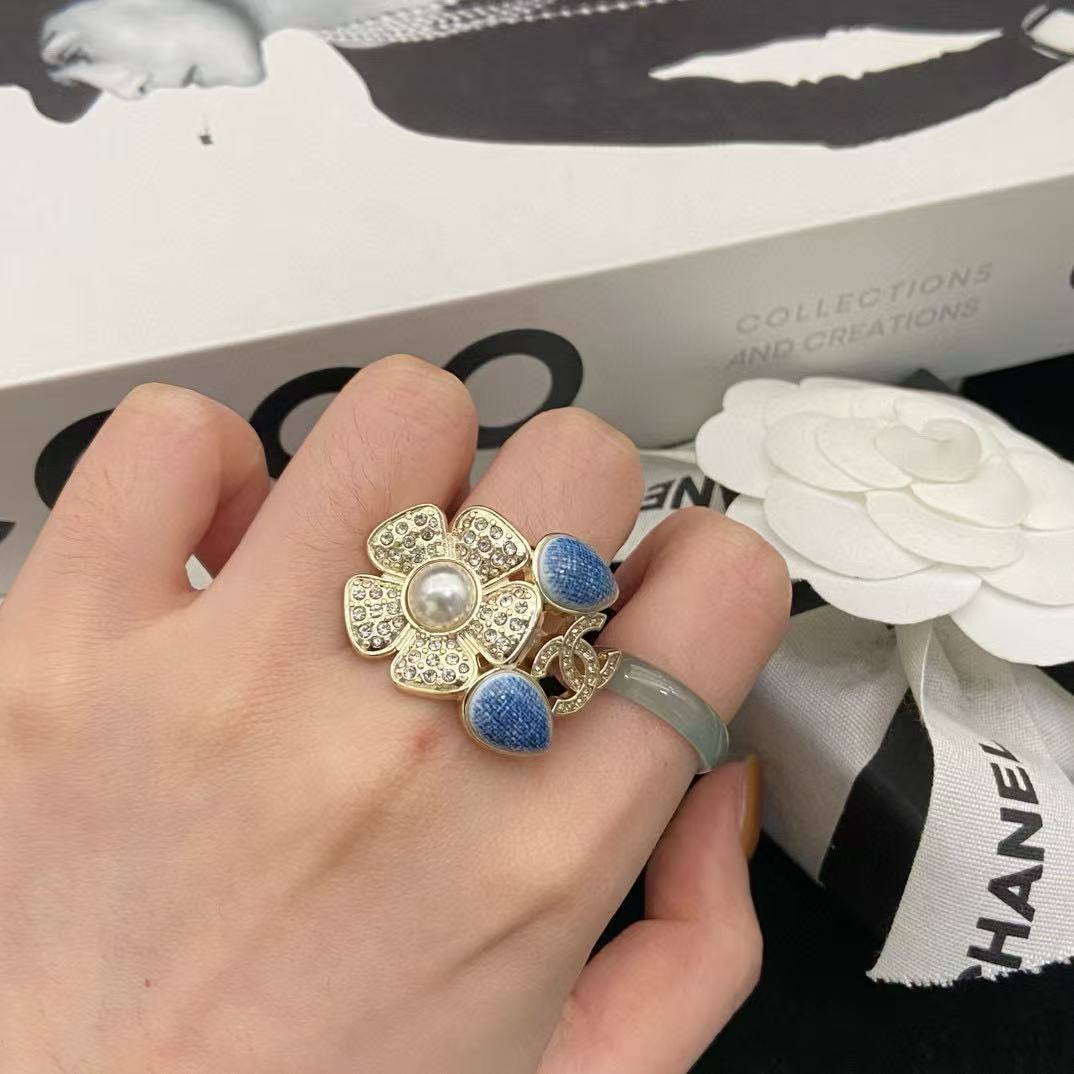 CHANE1 ブルーフラワーリング【50％割引+送料無料】