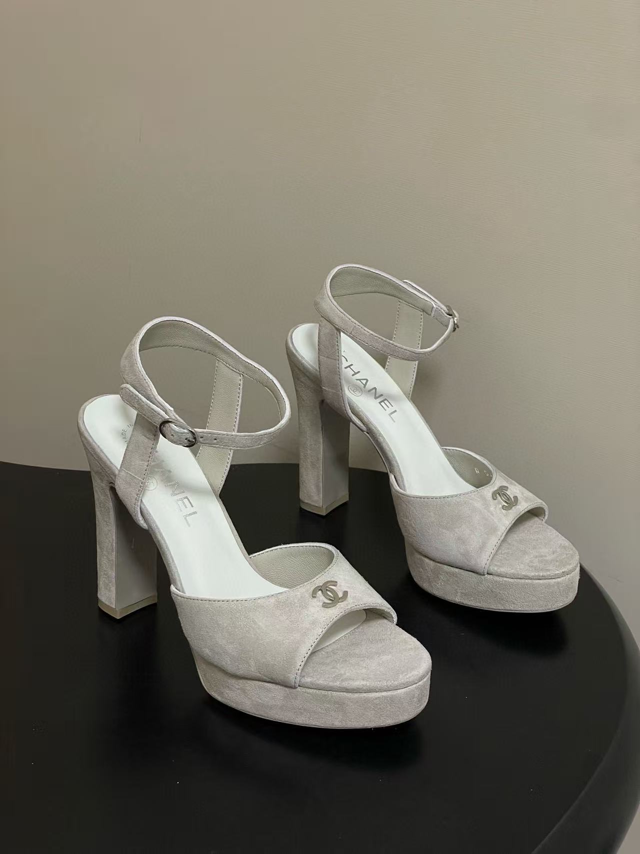 CHANE1 高品質スエード ピープトゥ ハイヒール【50％割引+送料無料】