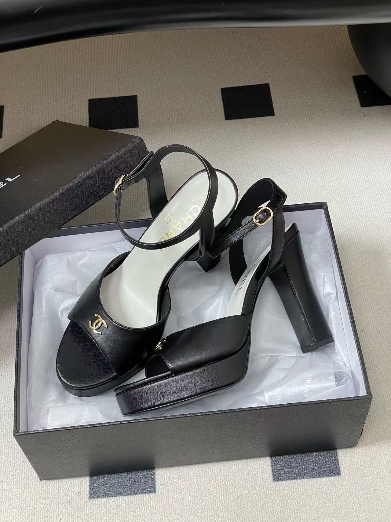 CHANE1 高品質ダブルCラムスキンハイヒール【50％割引+送料無料】