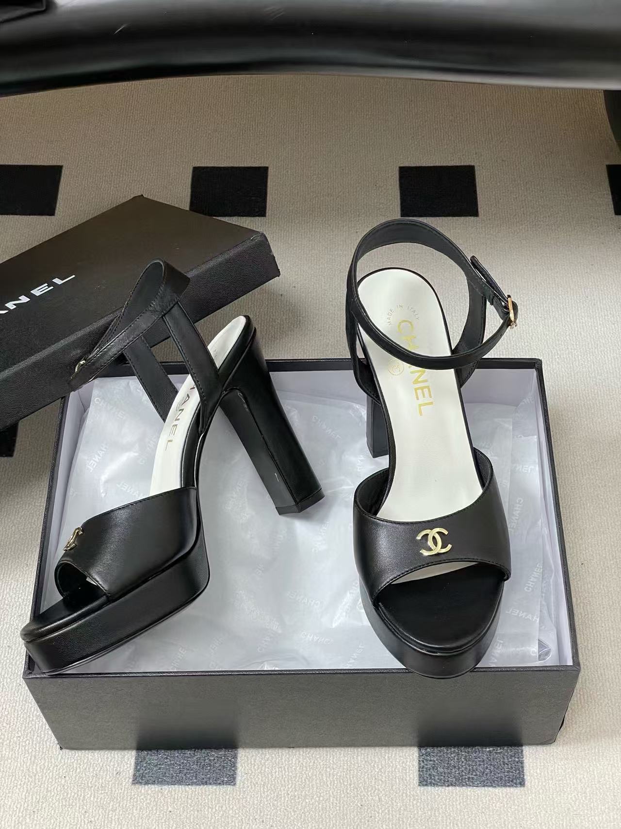 CHANE1 高品質ダブルCラムスキンハイヒール【50％割引+送料無料】