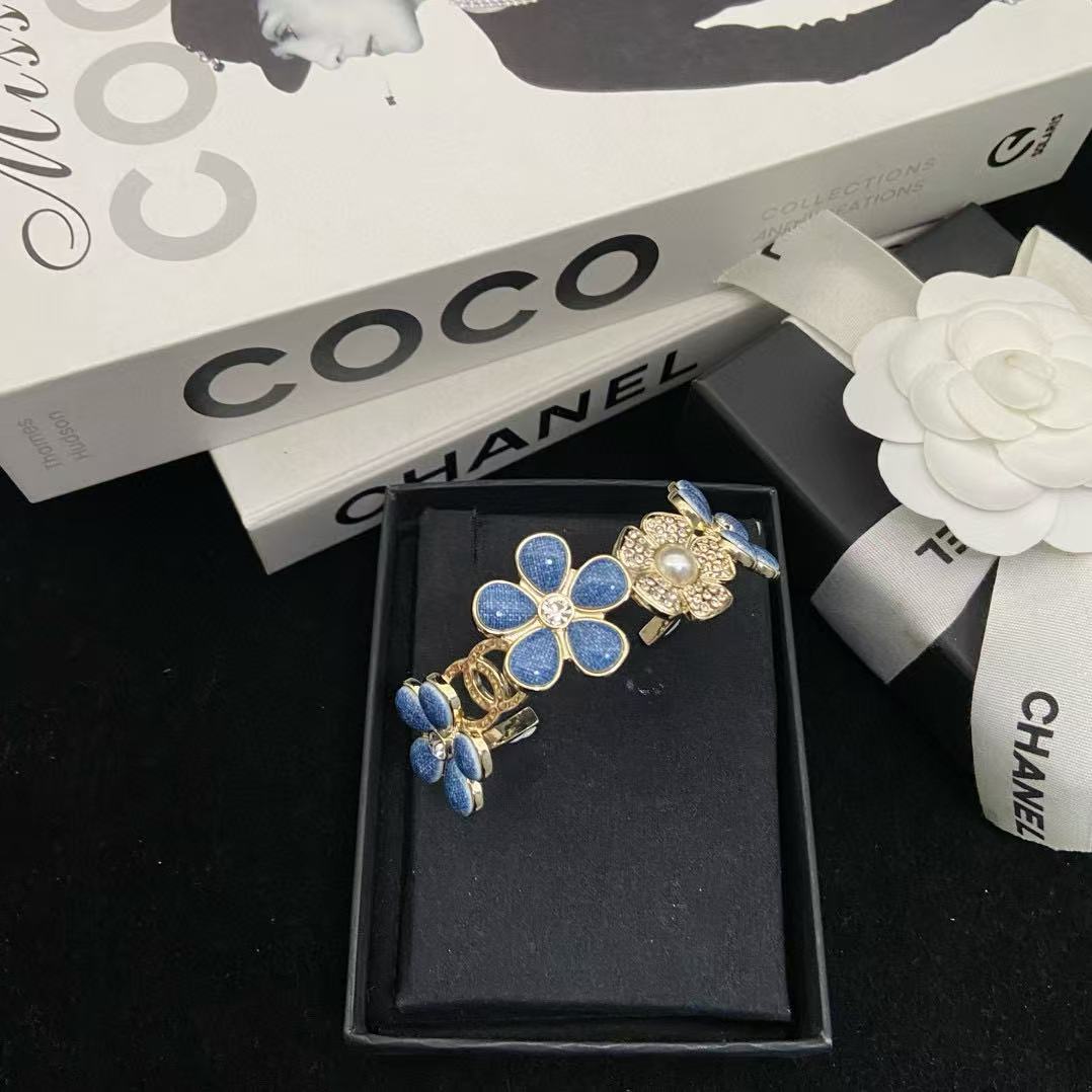 CHANE1 ブルーフラワーブレスレット【50％割引+送料無料】