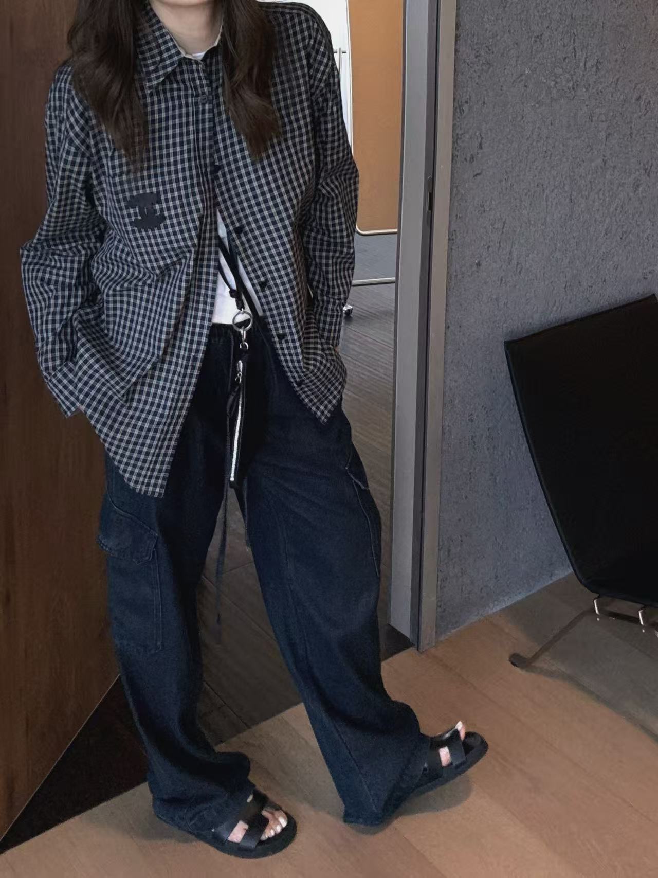 CHANE1 ダブルC チェックシャツ【50％割引+送料無料】