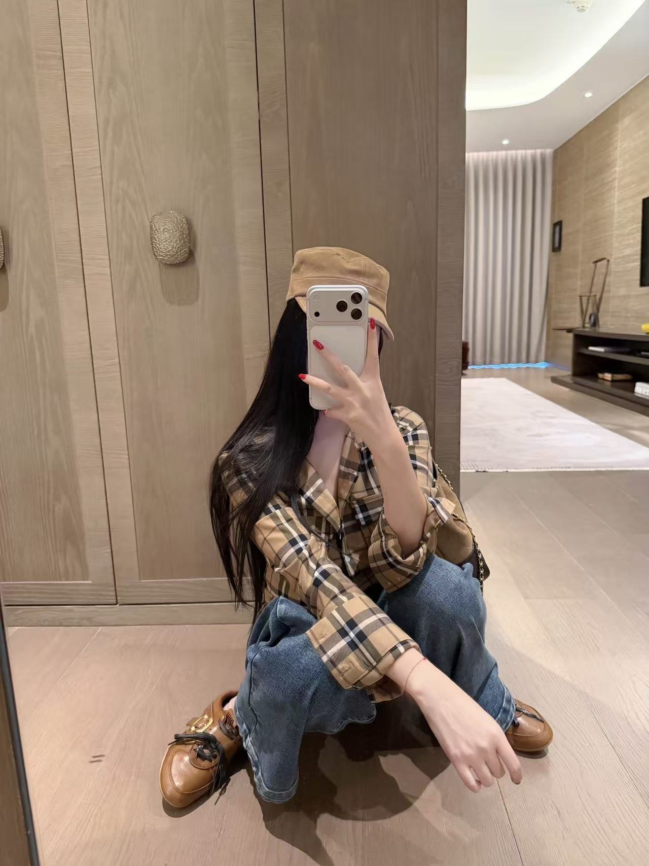 BUR8ERRY ウォーホース チェックポケットシャツ【50％割引+送料無料】