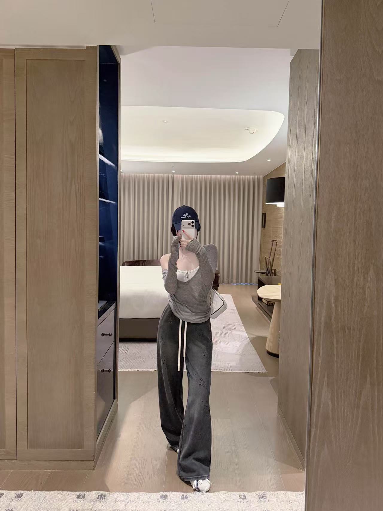 CEL1NE 凱旋門レターカジュアルパンツ【50％割引+送料無料】