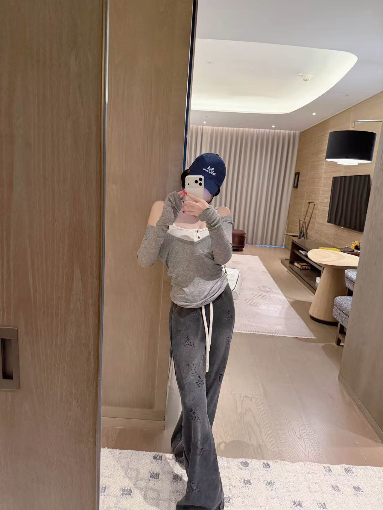 CEL1NE 凱旋門レターカジュアルパンツ【50％割引+送料無料】