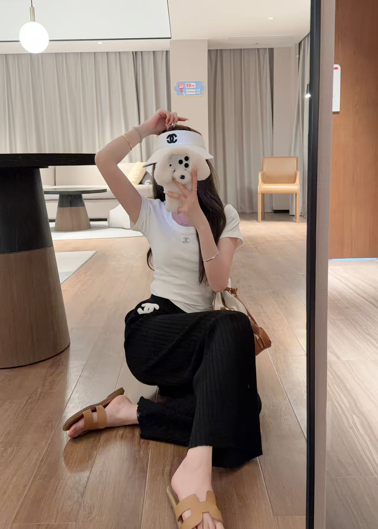 CHANE1 ダブルCバイザーキャップ【50％割引+送料無料】