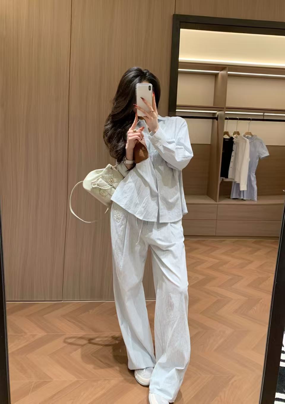 L0WEW レザーポケットシャツ＆パンツ ツーピースセット【50％割引+送料無料】