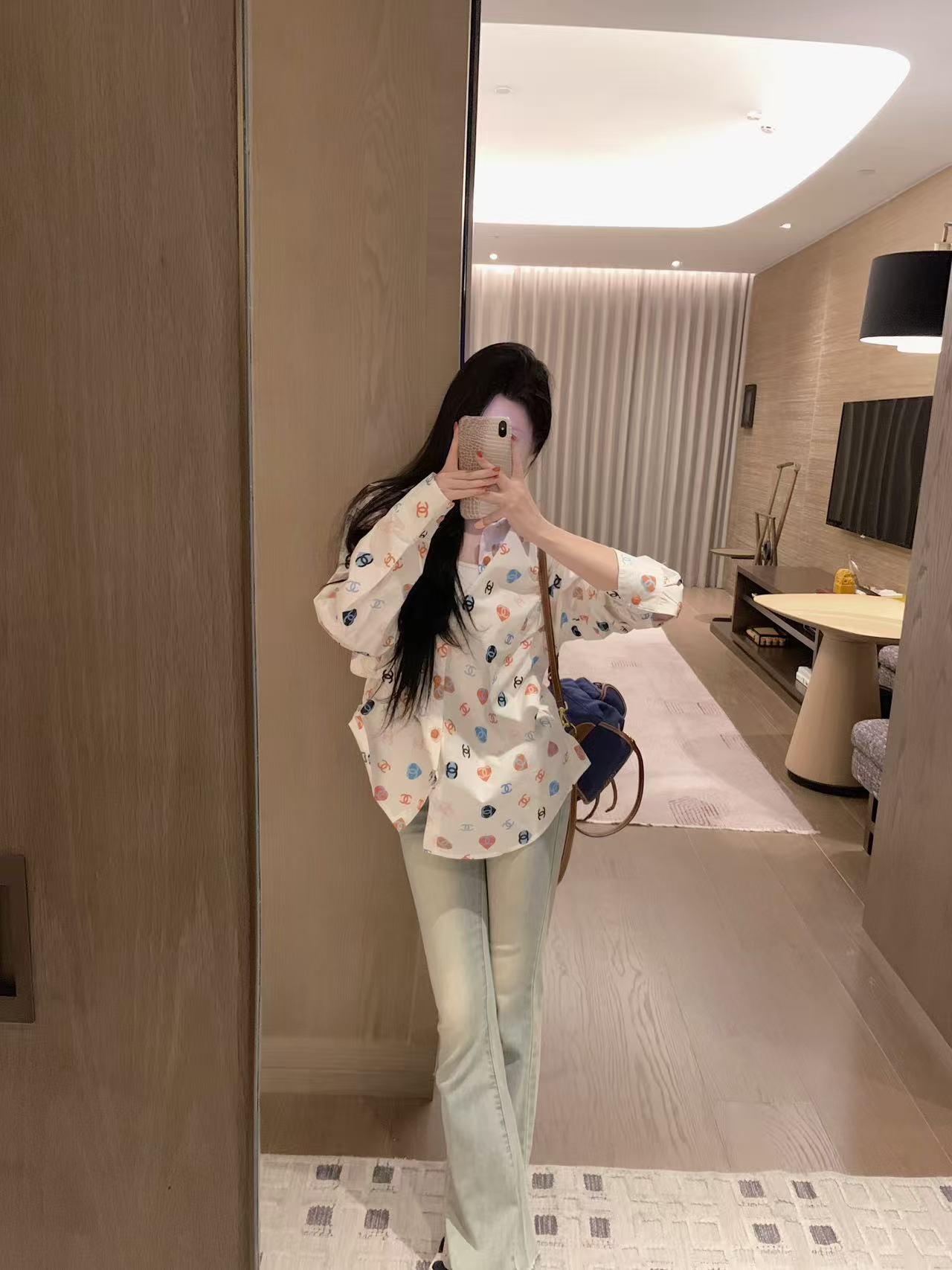 CHANE1 ダブルCハートシャツ【50％割引+送料無料】