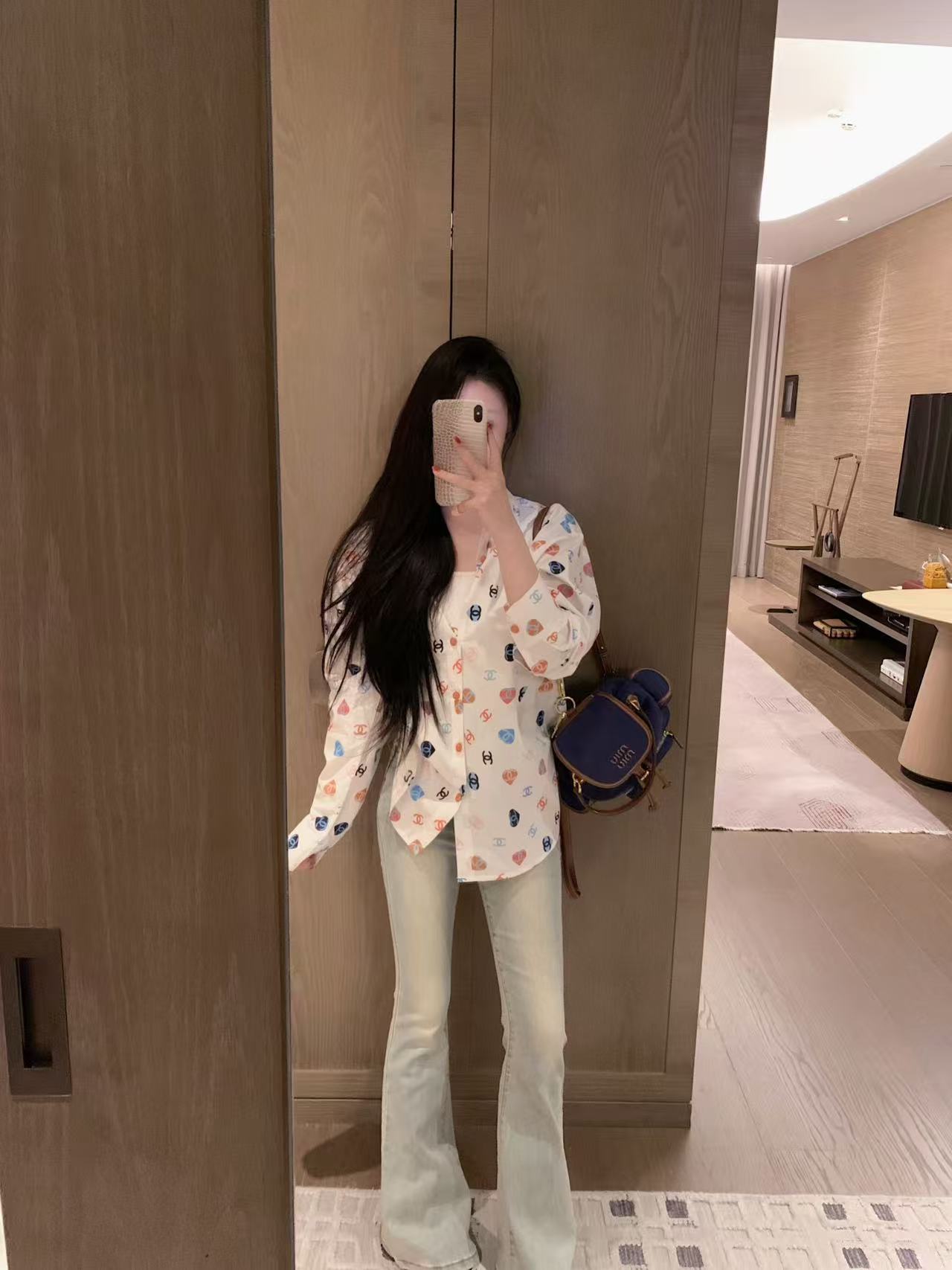 CHANE1 ダブルCハートシャツ【50％割引+送料無料】