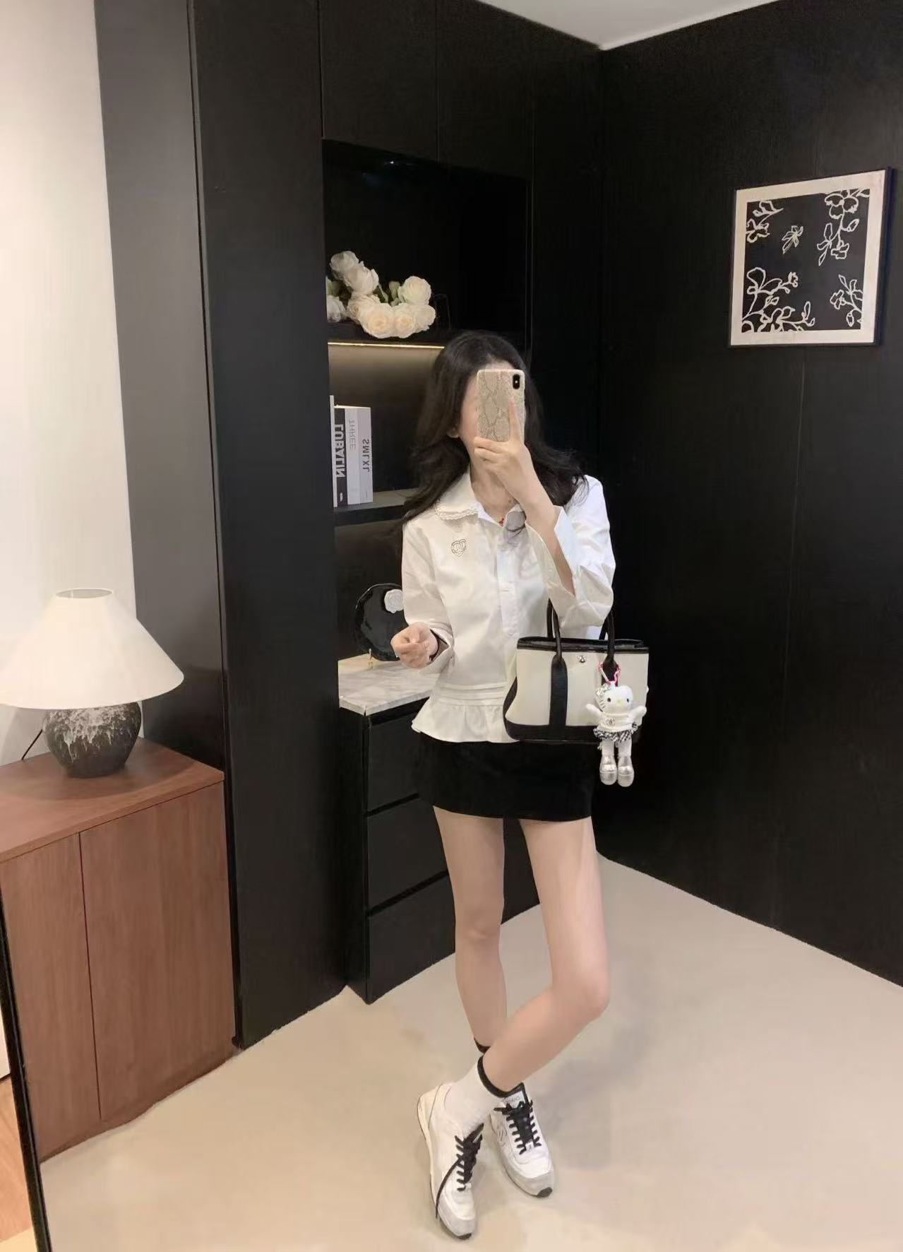 CHANE1 ダブルCハートカラーシャツ【50％割引+送料無料】