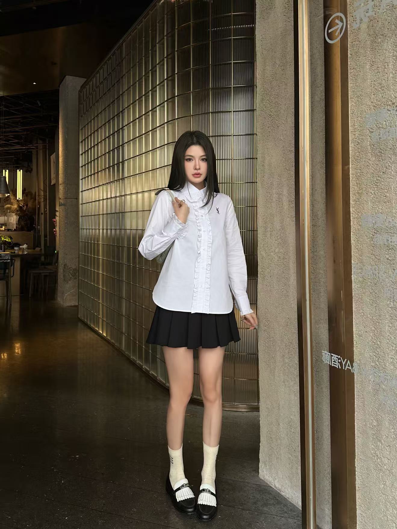 YSLのフリルブラウス【50％割引+送料無料】