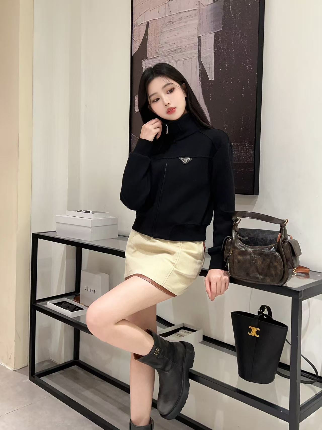 PR4DA トライアングルロゴ ジッパージャケット【50％割引+送料無料】