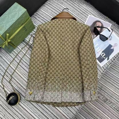 GUCC1 ジャカードラペルスーツジャケット【50％割引+送料無料】