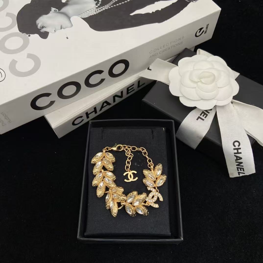 CHANE1 ダブルC ダイヤモンド ウィートイヤーブレスレット【50％割引+送料無料】