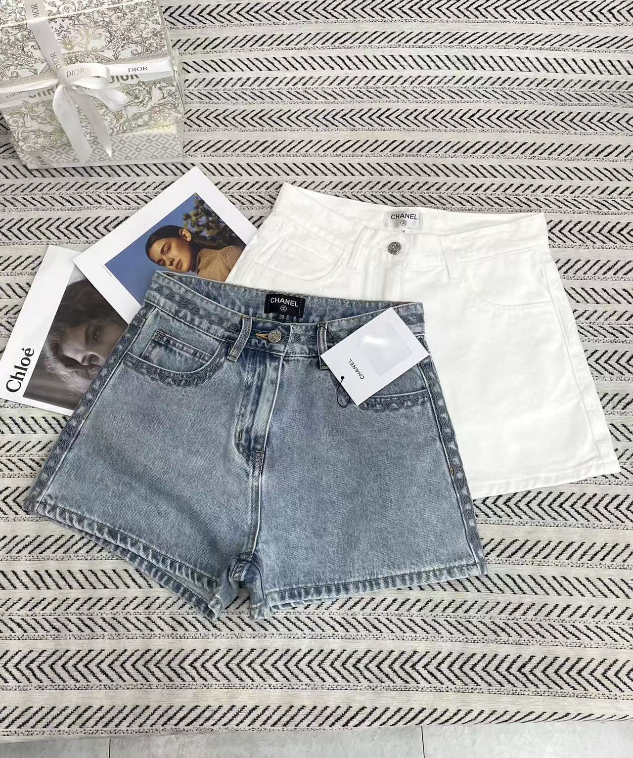 CHANE1 シンプルデニムショートパンツ【50％割引+送料無料】