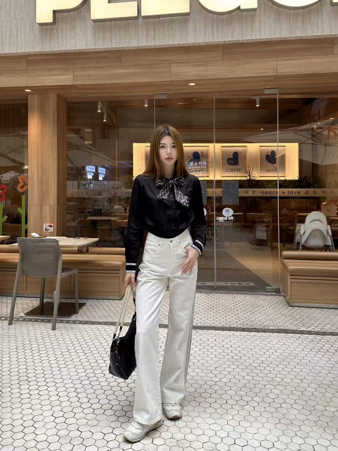 CHANE1 ダブルC タイウエストシャツ【50％割引+送料無料】