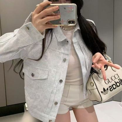 GUCC1 総柄ジャカードデニムジャケット【50％割引+送料無料】