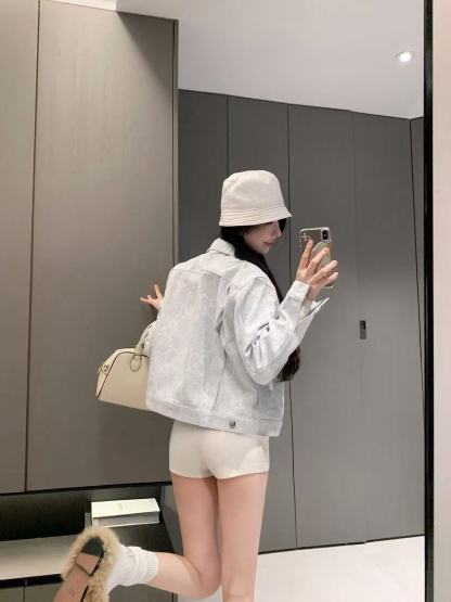 GUCC1 総柄ジャカードデニムジャケット【50％割引+送料無料】