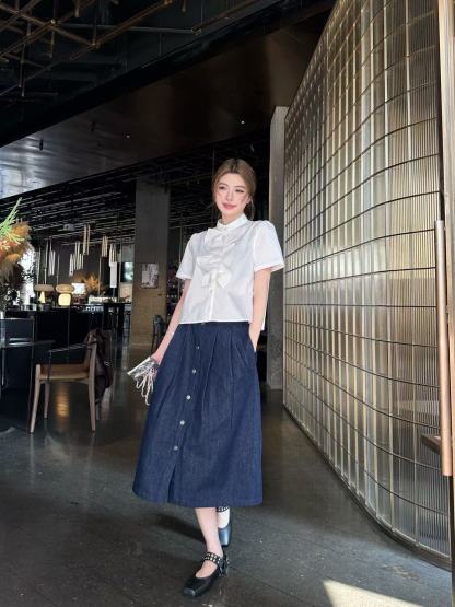 DIOR 高品質フリルブラウス+スカート ツーピースセット【50％割引+送料無料】