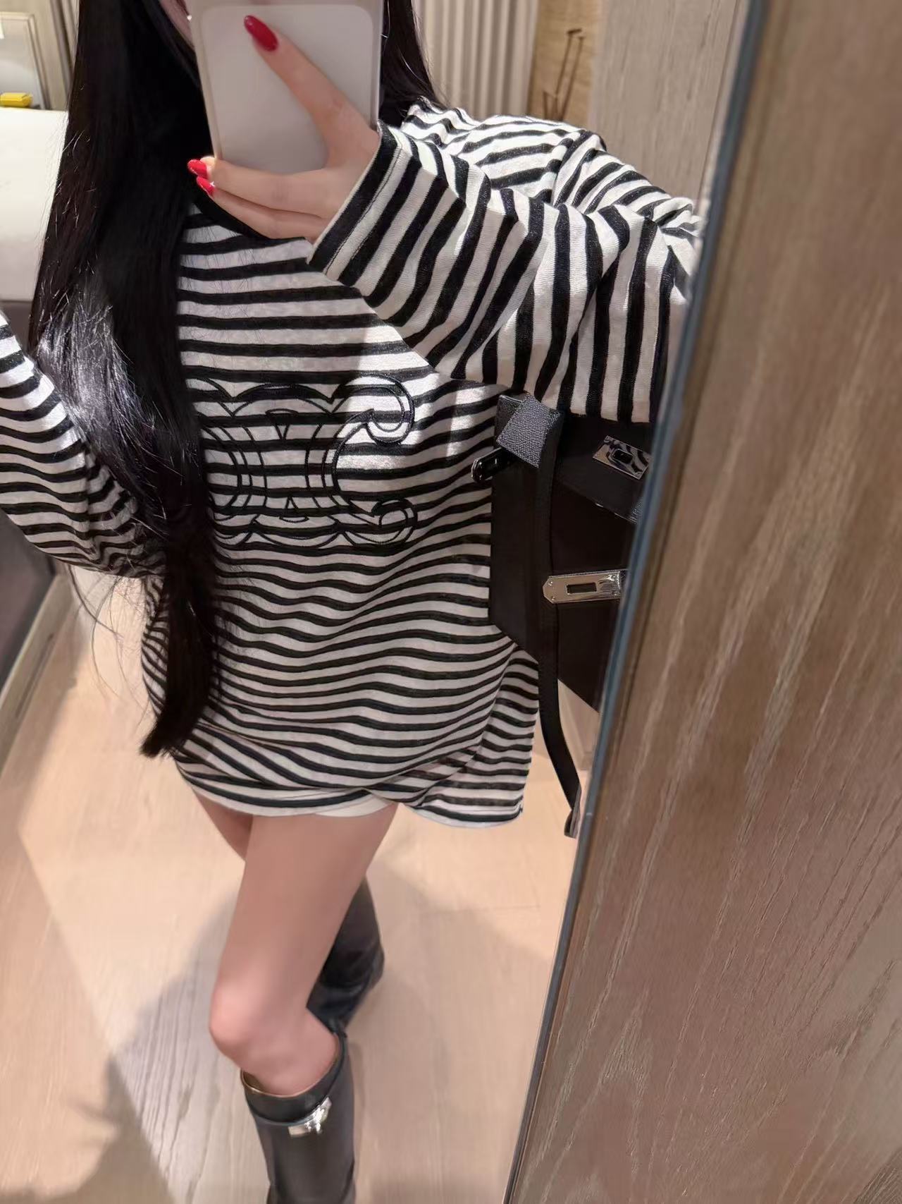 CEL1NE 凱旋門 ストライプ Tシャツ【50％割引+送料無料】