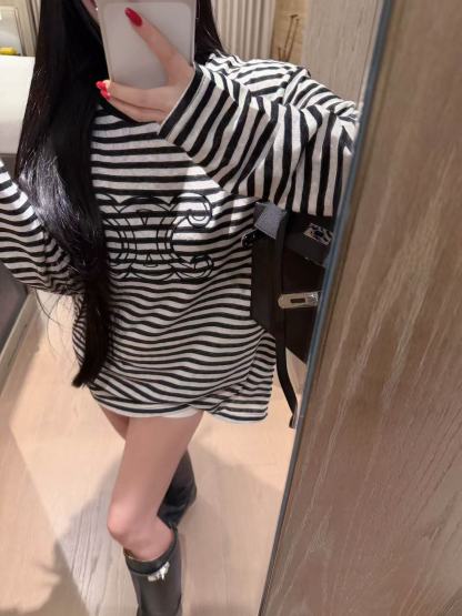 CEL1NE 凱旋門 ストライプ Tシャツ【50％割引+送料無料】