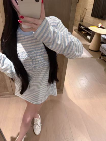 CEL1NE 凱旋門 ストライプ Tシャツ【50％割引+送料無料】