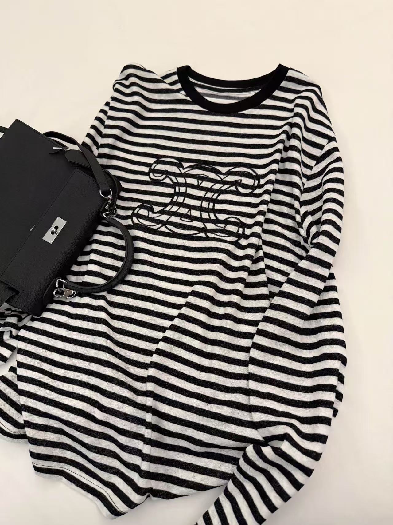 CEL1NE 凱旋門 ストライプ Tシャツ【50％割引+送料無料】