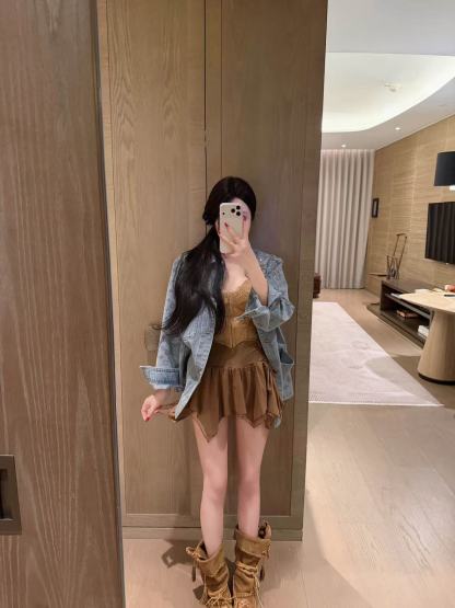 LV四つ葉のクローバーラインストーンデニムジャケット【50％割引+送料無料】