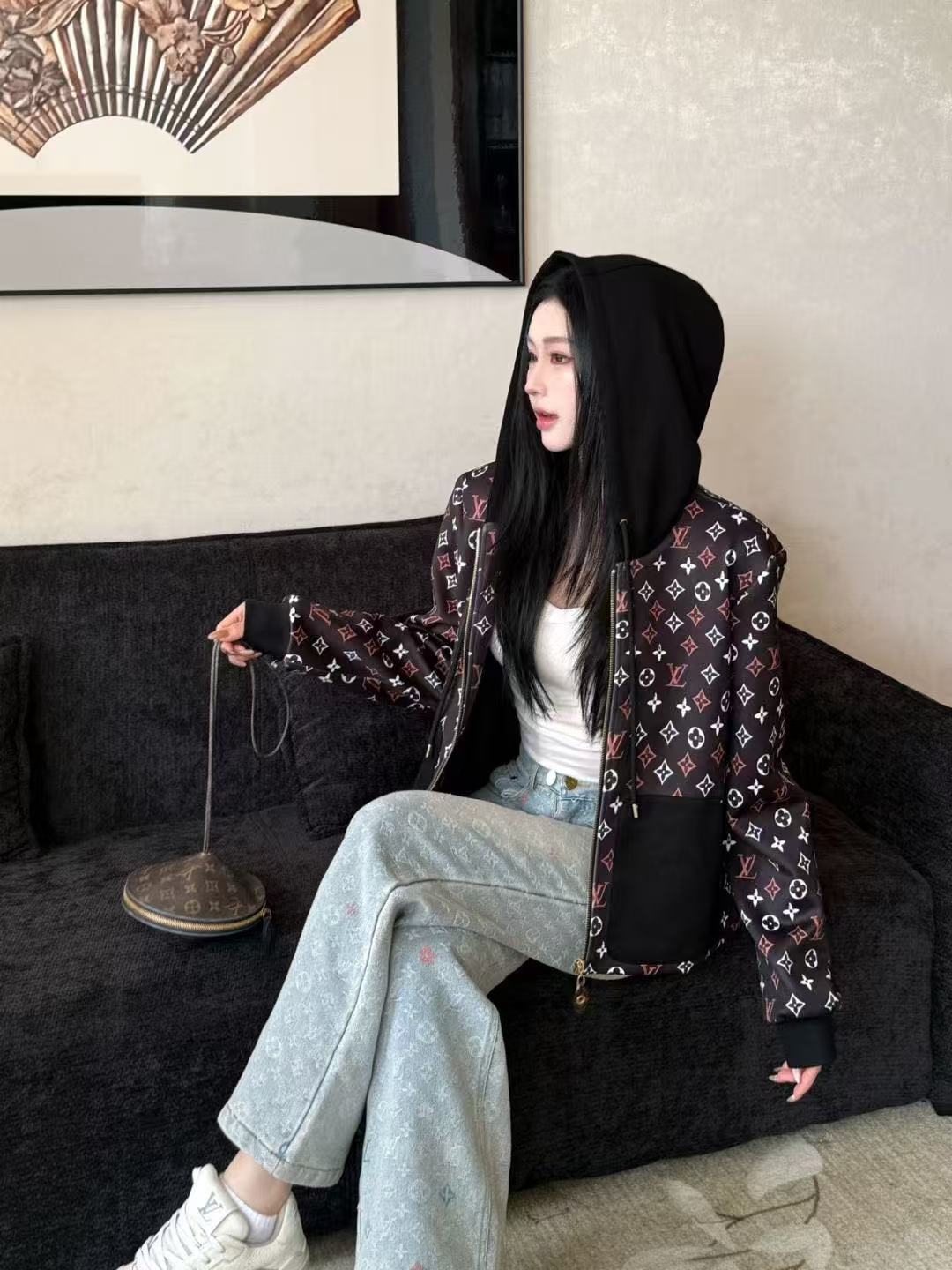 LVプリントフード付きジャケット【50％割引+送料無料】