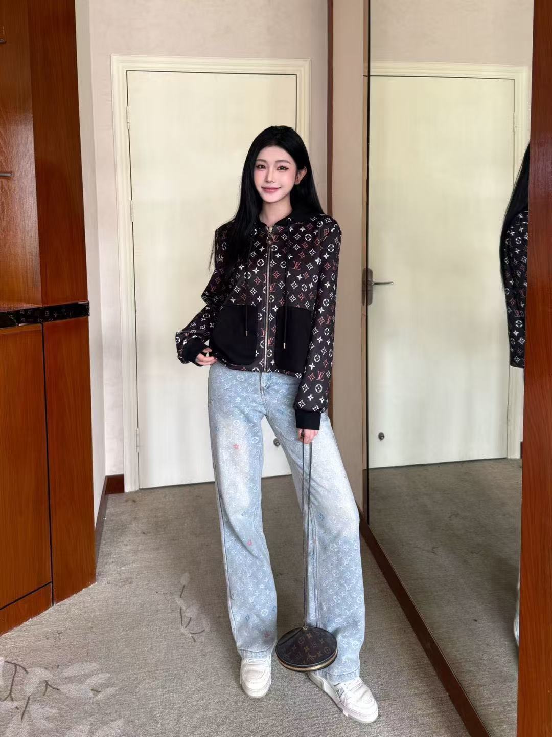 LVプリントフード付きジャケット【50％割引+送料無料】