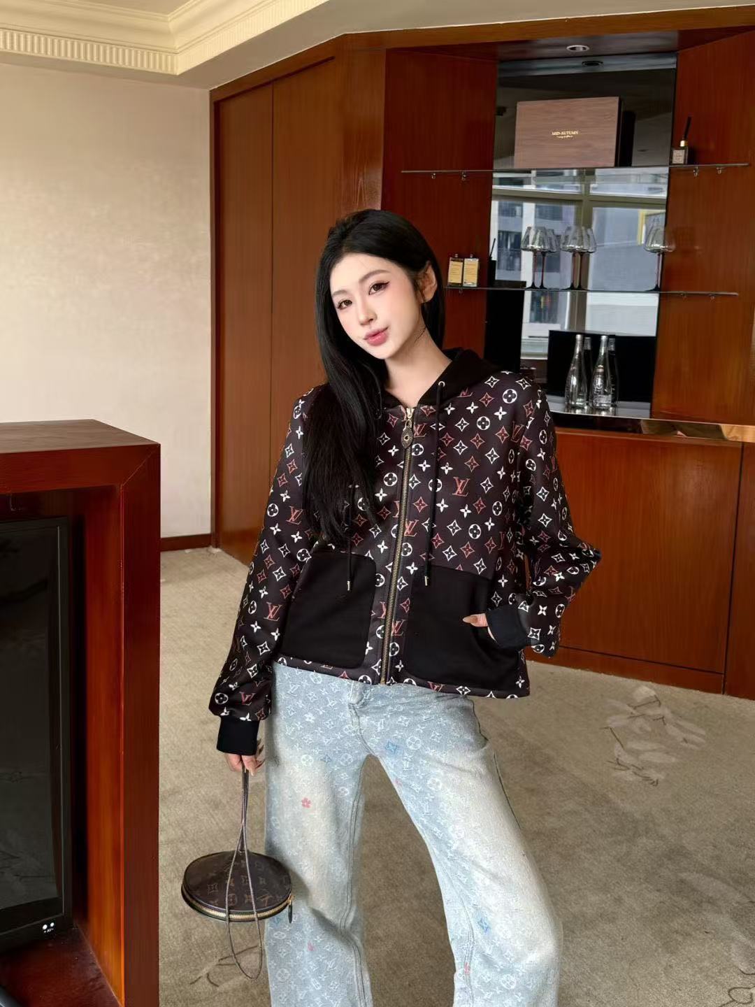 LVプリントフード付きジャケット【50％割引+送料無料】