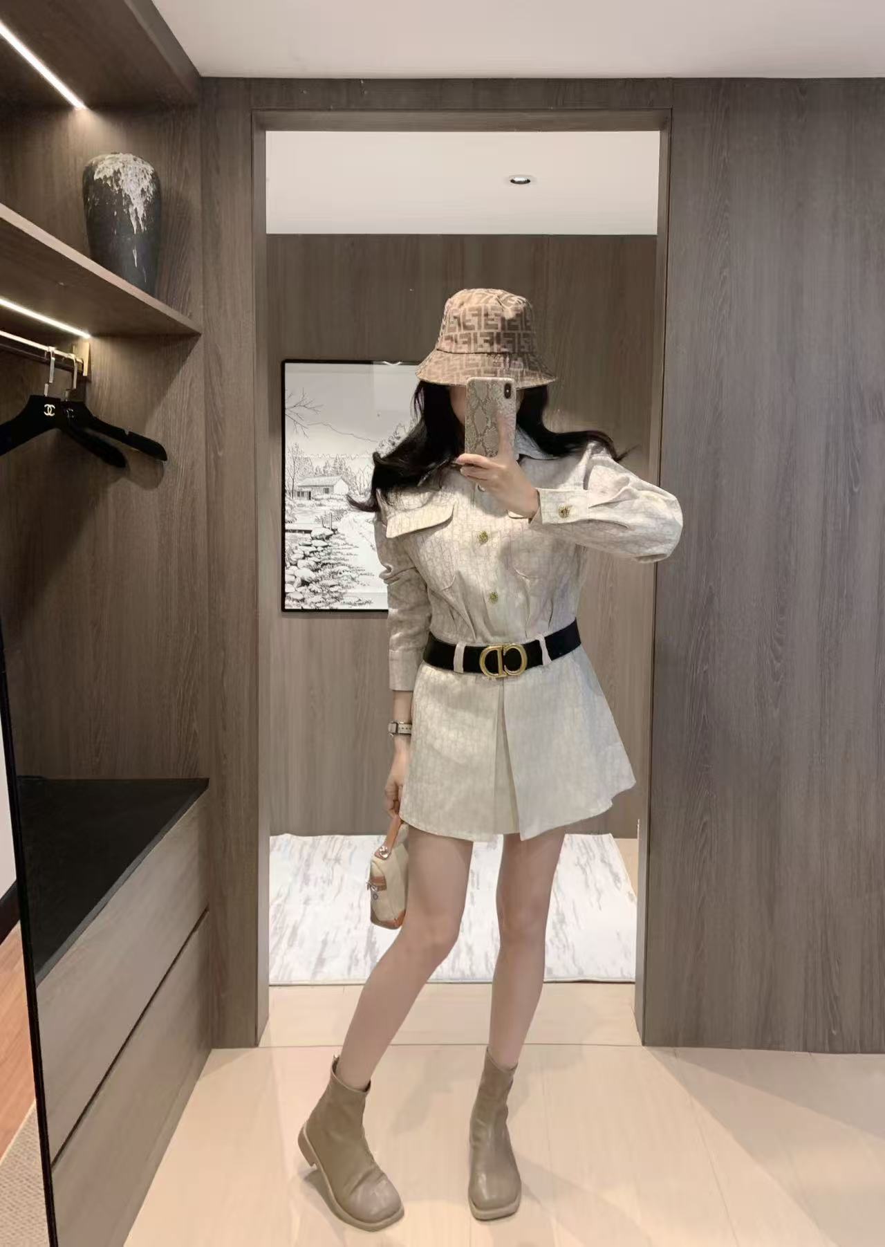 DIOR ジャカード デニム ドレス【50％割引+送料無料】