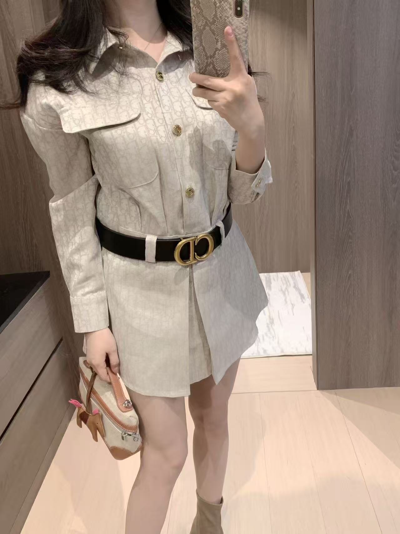 DIOR ジャカード デニム ドレス【50％割引+送料無料】