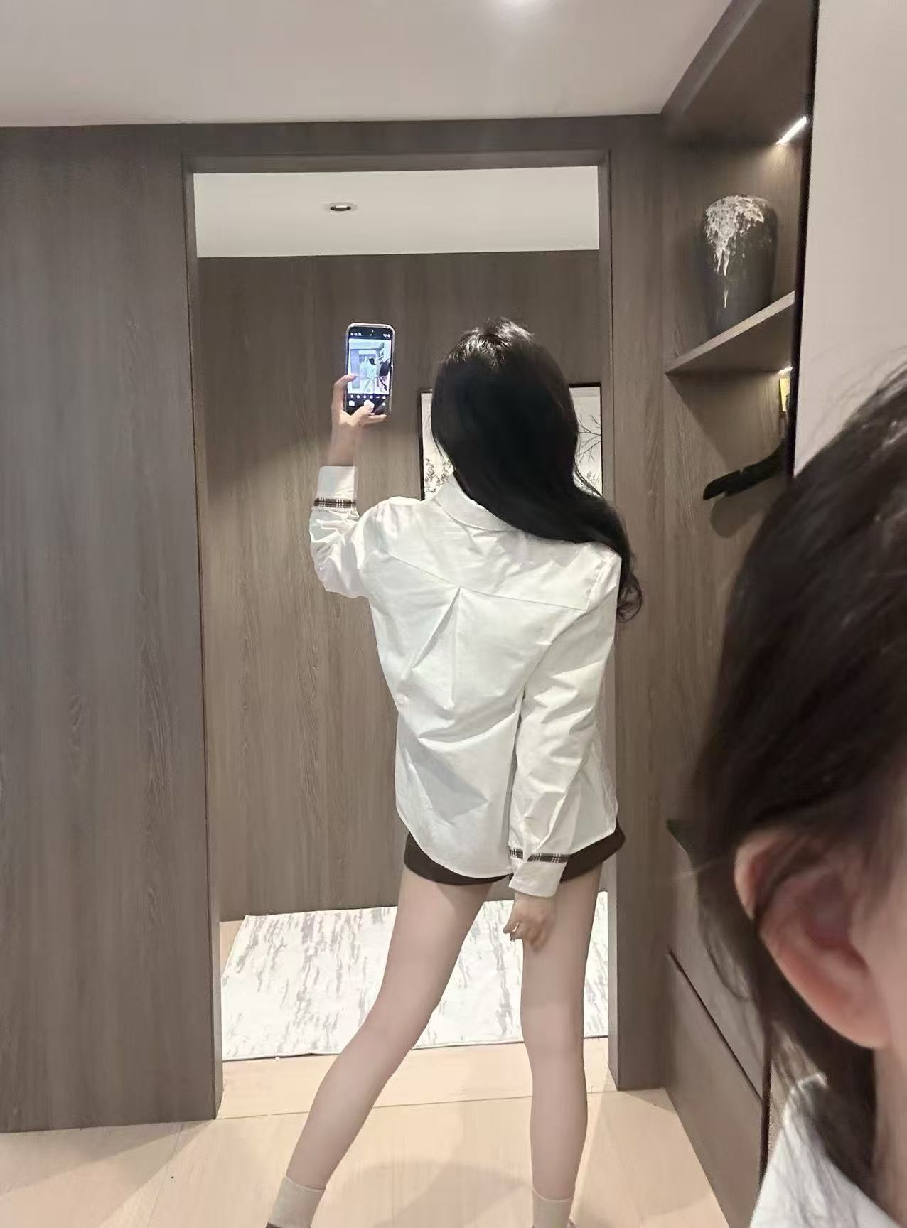 BUR8ERRY チェック柄フリルシャツ【50％割引+送料無料】