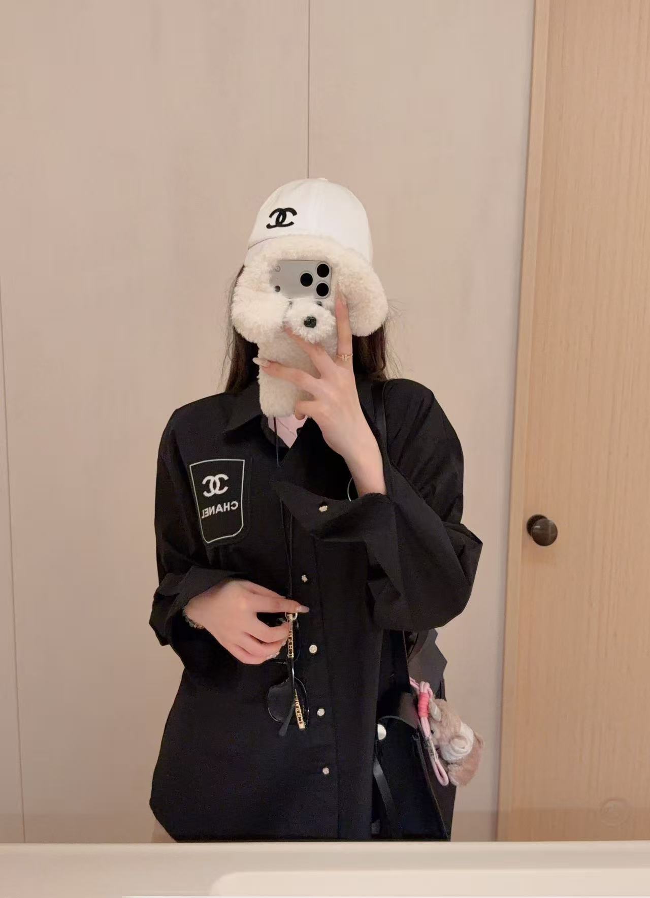 CHANE1 ダブルCレターシャツ【50％割引+送料無料】