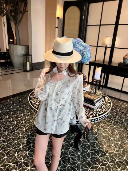 DIORの高品質プリントバタフライシャツ【50％割引+送料無料】