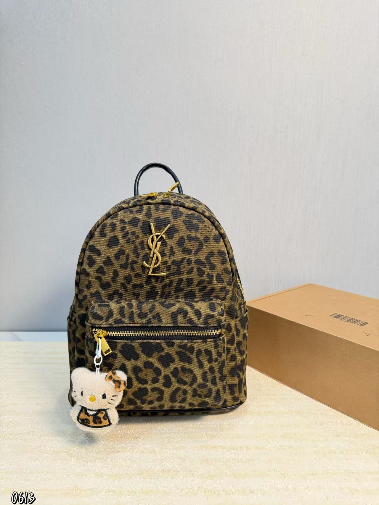 YSL レオパードプリント バックパック【50％割引+送料無料】