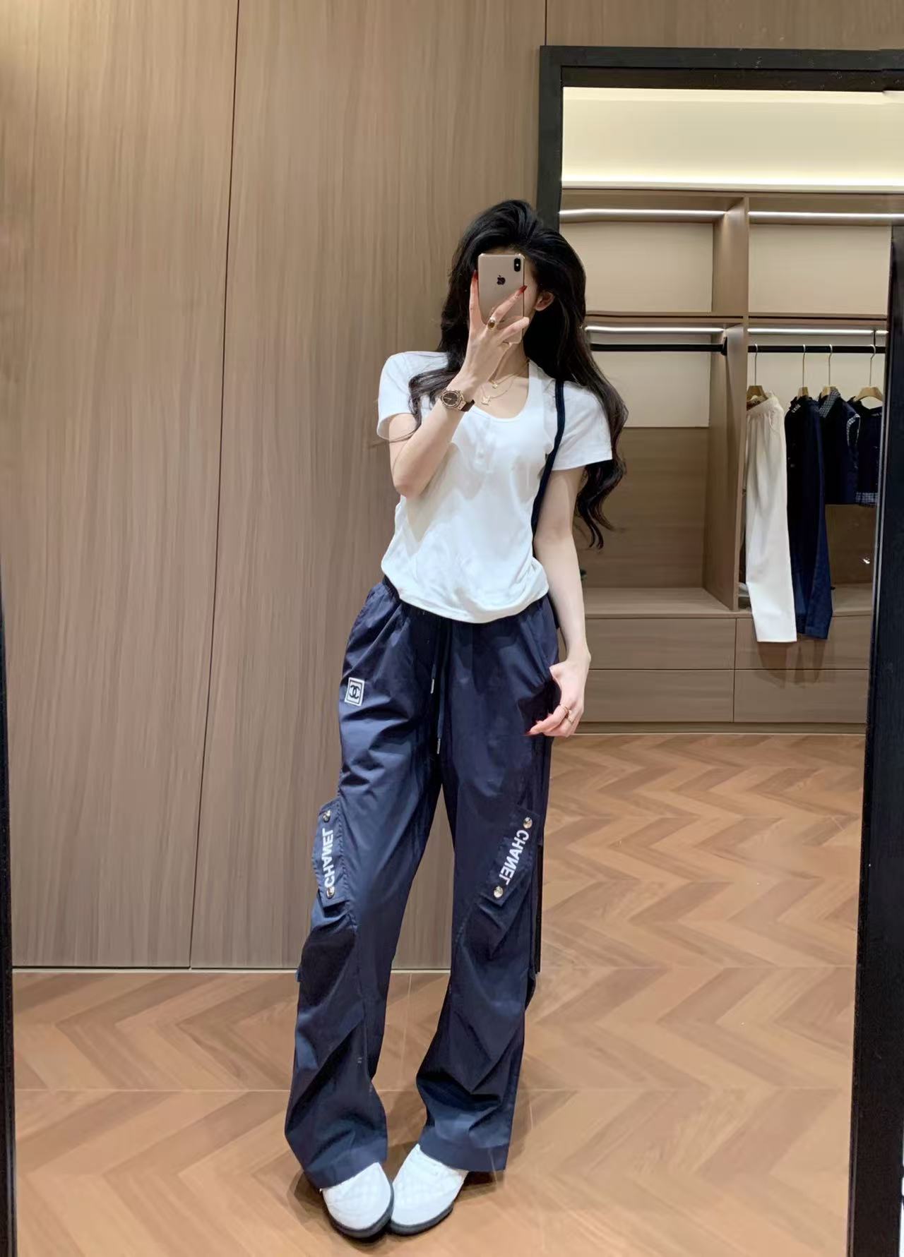 CHANE1 ダブルCレター カジュアルパンツ【50％割引+送料無料】