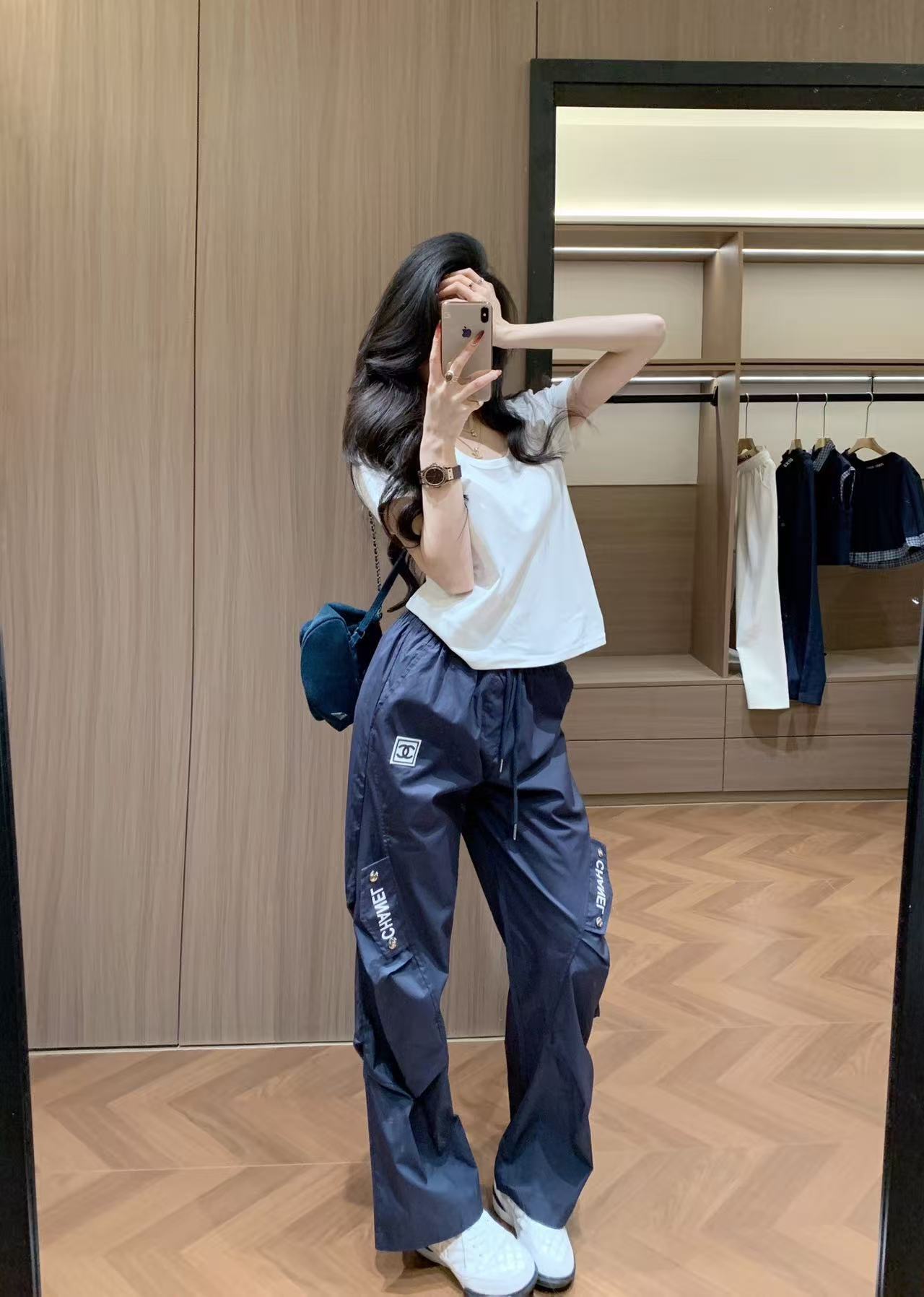 CHANE1 ダブルCレター カジュアルパンツ【50％割引+送料無料】