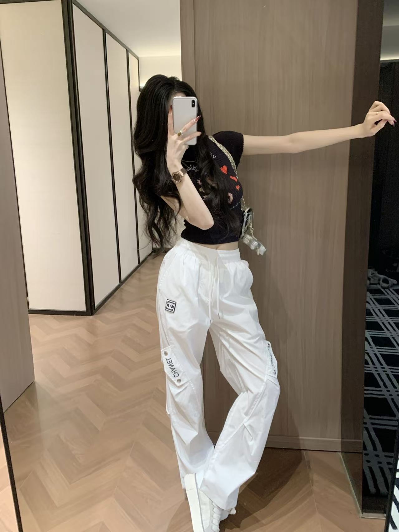 CHANE1 ダブルCレター カジュアルパンツ【50％割引+送料無料】