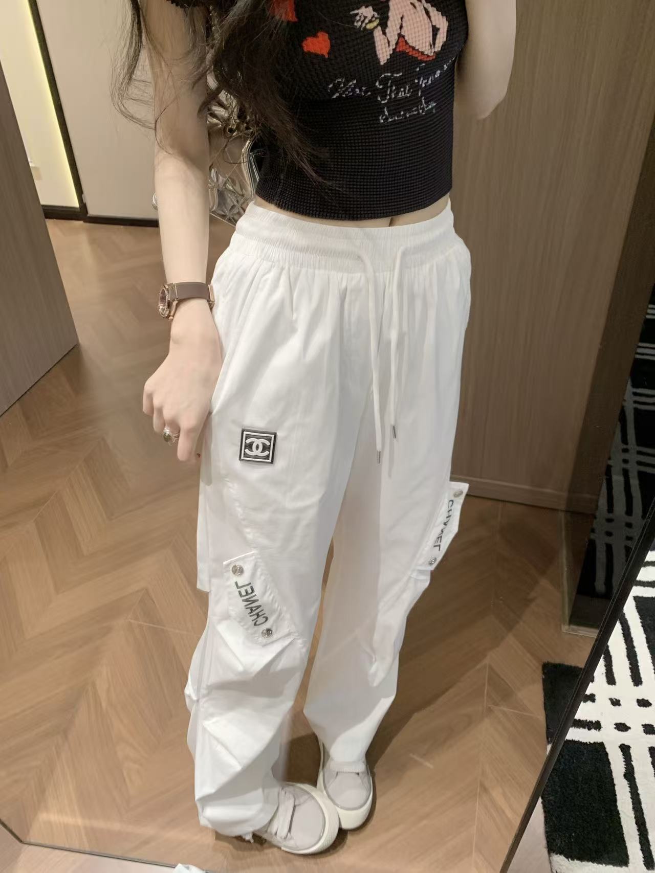 CHANE1 ダブルCレター カジュアルパンツ【50％割引+送料無料】