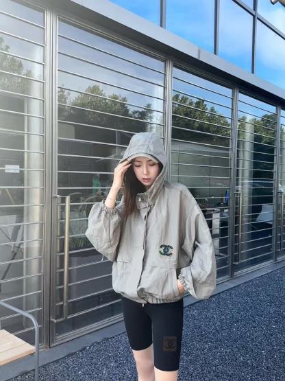 CHANE1 ダブルC フードジャケット【50％割引+送料無料】