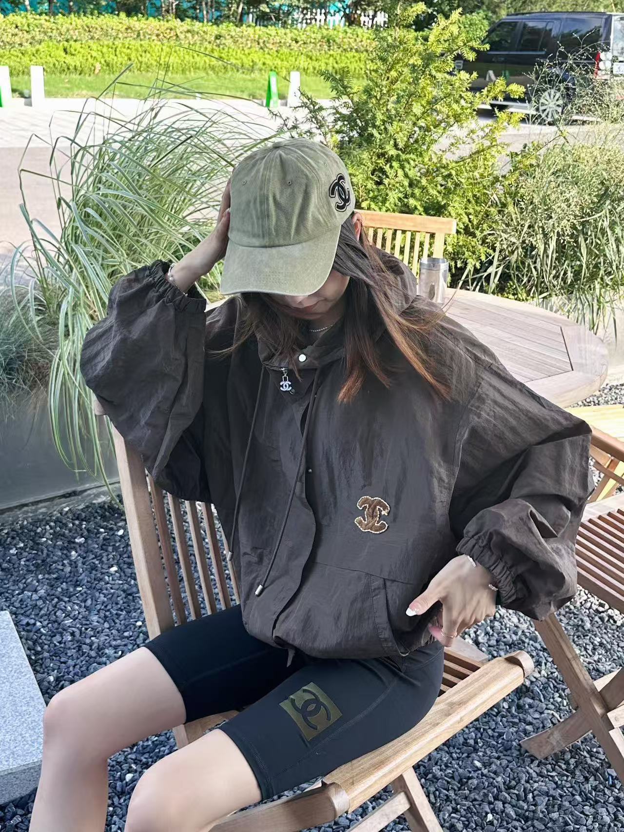 CHANE1 ダブルC フードジャケット【50％割引+送料無料】