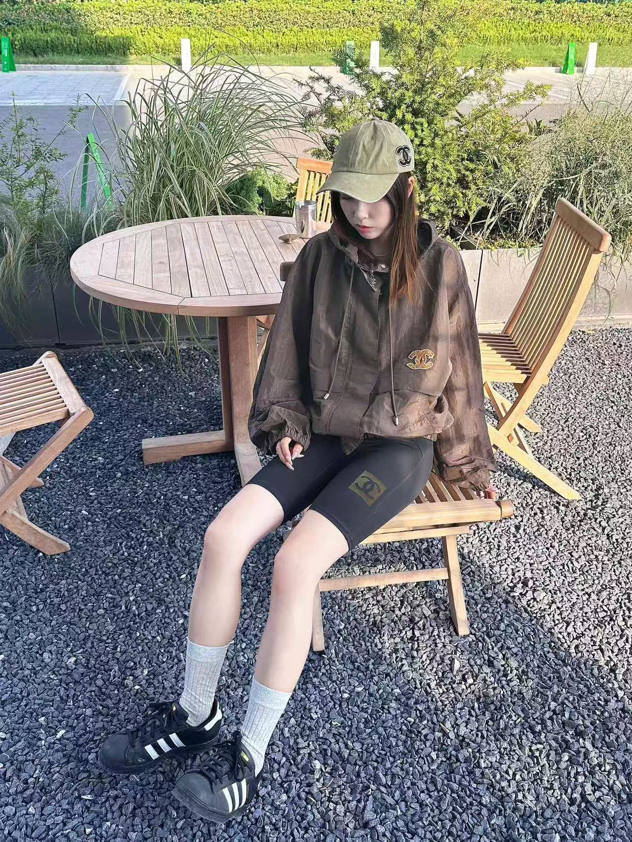 CHANE1 ダブルC フードジャケット【50％割引+送料無料】