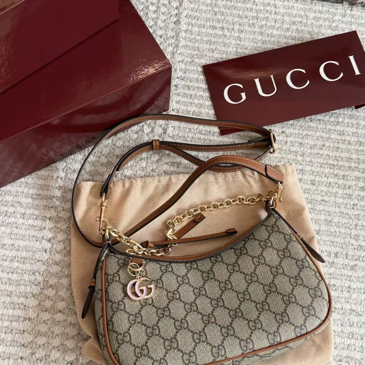 GUCC1 ジャカード アンダーアーム 麻雀バッグ【50％割引+送料無料】